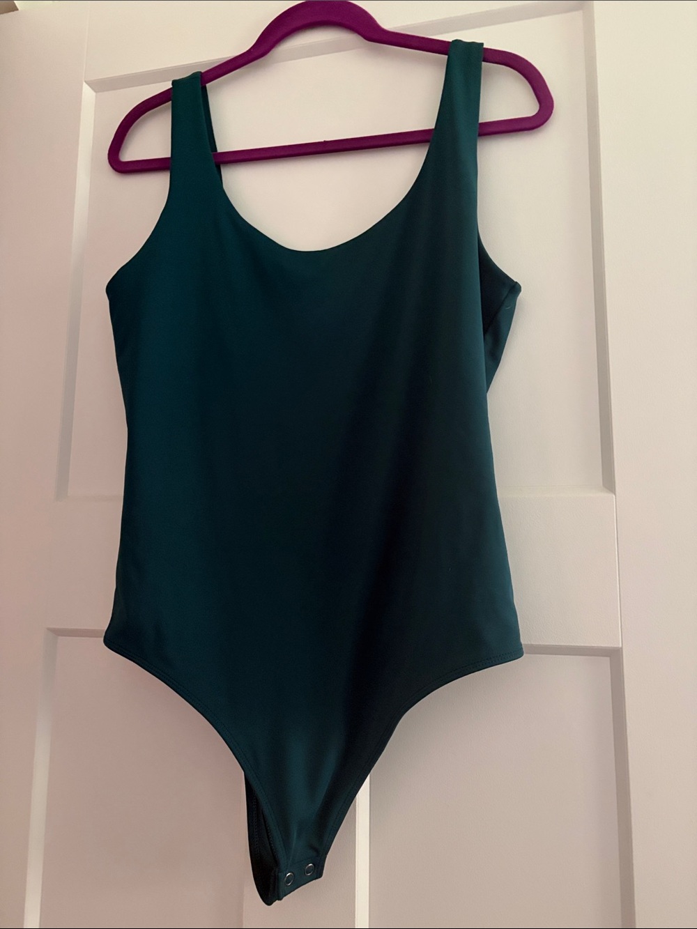 Express Dark Teal Scoop Neck Bodysuit